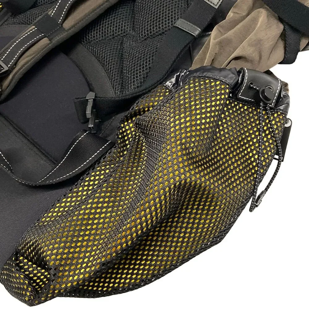 Bottega Veneta Backpack Dark Brown Black Yellow